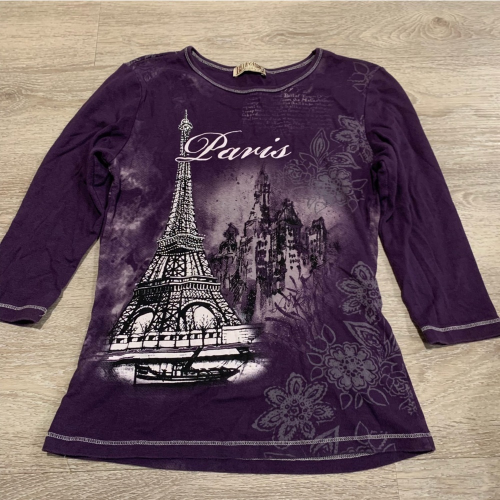 Blue Canyon Purple Paris Long Sleeve Size M